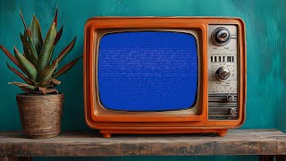 Aesthetic Retro TV Blue Screen Template [upl. by Essila321]