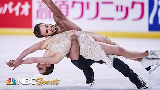 Papadakis amp Cizerons dynamic free dance wins Grand Prix France and berth to GP Final  NBC Sports [upl. by Shandie]