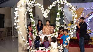 Cradling Ceremony Of Rachel Lisha Dsouza । Nidhe Moja Balka Konkani Song ।Mudipu cradlingceremony [upl. by Ahsekan]