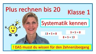 Plus bis 20  Systematik kennen für den Zehnerübergang [upl. by Wyon]