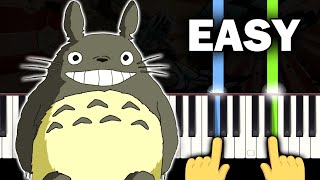 My Neighbor Totoro  Theme  The Path of the Wind  EASY Piano tutorial [upl. by Airemaj]