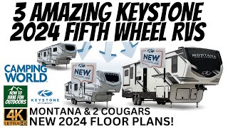 3 New 2024 Fifth Wheel Floor Plans from Keystone RV displayed by Camping World [upl. by Lav]