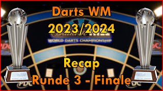 Recap Runde 3 bis Finale 🎯 Darts WM 2024 [upl. by Aicatsanna]