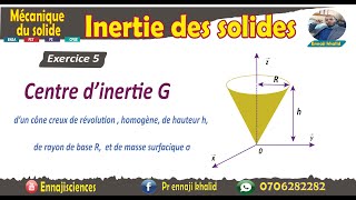 Masse et centre de masse dun cône creux de révolution Exercice 5 [upl. by Annoyed]