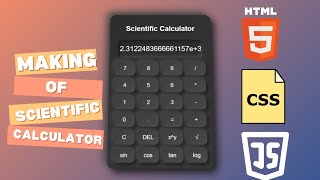 Making of Scientific Calculator Using HTML CSS and JavaScript Code [upl. by Ahsiuqel792]