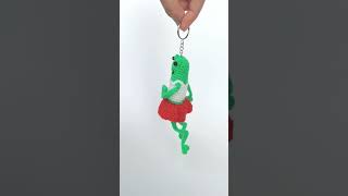 🧡Crochet frog keychain  Брелок лягушонок крючком💛 crochet handmade amigurumi творчество diy [upl. by Gerfen]