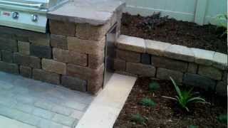 Oxnard Landscape Design Pavers Patio Concrete Retaining Wall BBQ Area [upl. by Worrad950]