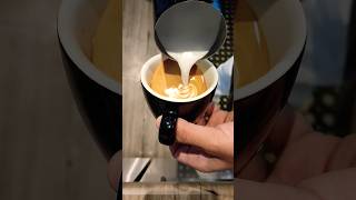 Pour Latte Art Tutorial Rosetta coffee rosetta latteart lattearttutorial shorts [upl. by Lurie]