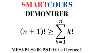 Démontrer que  n1 sup somme k  MPSIPCSIECGBCPSTLicence1 [upl. by Kcirded]