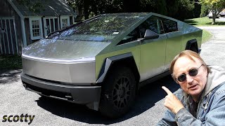 I Finally Got a Tesla Cybertruck and It Scares the Crap Out of Me [upl. by Akenal]