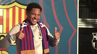 Barcelona unveil Brazilian forward Vitor Roque｜La Liga｜Athletico Paranaense [upl. by Vlada]