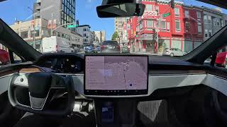 Tesla Full SelfDriving Beta 1212 Drives 25 Minutes to InNOut [upl. by Auqcinahs]