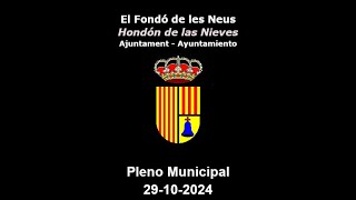 Sesión extraordinaria del Pleno Municipal 29102024 – 1300 [upl. by Eldin641]