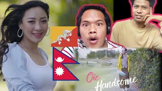 Nepali React Bhutanese song🇧🇹🇳🇵Oie handsome  Sonam Max Choki LatestMV Oie handsome react [upl. by Retswerb]