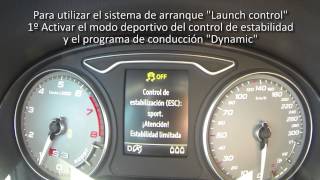 Audi S3 Modelo 2013 Aceleración desde 0 a 100 kmh con quotLaunch controlquot [upl. by Mayyahk]