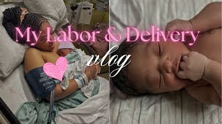 LABOR amp DELIVERY VLOG 💕 Raw Labor at 37 wks  medicated birth  Positive delivery experience [upl. by Glynn]