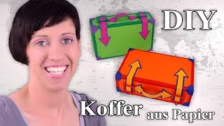 Koffer aus Papier  Bastelanleitung [upl. by Enelia]