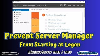 Prevent Server Manager from Starting at Logon  Windows Server 2019 2022 [upl. by Einnhoj513]