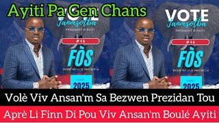 Ti VolèViv Ansanm Sa Li Bezwen Prezidan Ayiti Tou Aprè Li Finn Di Pou Viv Ansanm Boulé Ayiti [upl. by Enuj]