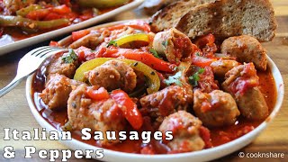 One Pan Italian Sausage and Peppers in 30 Minutes [upl. by Darren]