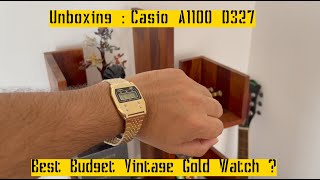 Back to 1970s  Unboxing Vintage Casio A1100 D327 casiovintage casio vintagewatches goldwatch [upl. by Buckden475]