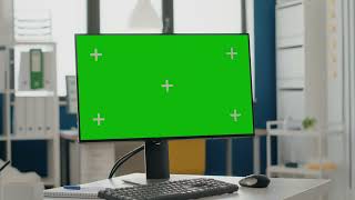 Closeup Computer LCD screen with Green Screen Effects  Chroma Key [upl. by Lehmann272]