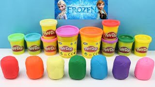 Play Doh Aprender los colores con sorpresas de Frozen  Vídeo educativo para niños  Learn colors [upl. by Duval]