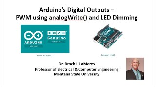 Intro to Arduino  PWM using analogWrite and Dimming LEDs Fall 2024 [upl. by Oiled]