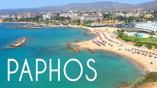 PAPHOS Check out any hotel and its beach for 1 minute  Cyprus [upl. by Inram130]