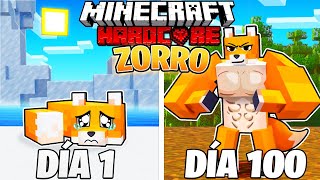 SOBREVIVÍ 100 DÍAS como un ZORRO en MINECRAFT HARDCORE [upl. by Nalak]