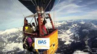 Bas Ballon Oostenrijk Filzmoos 25 uur in 330 minuten over de Alpen Dachstein ballonvaart [upl. by Knick]