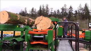 Posch K650 Firewood Factory Processor High Speed Production [upl. by Ahsirpac]