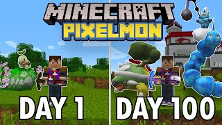 I Spent 100 Days in Minecraft Pixelmon This is What Happened  Pokemon in Minecraft [upl. by Octavian601]