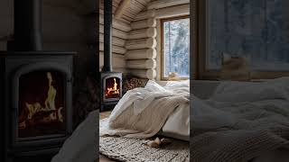 Serenity in the Storm Warm by the Fireplace as the Blizzard Roars Outside snow winter shorts [upl. by Larianna391]