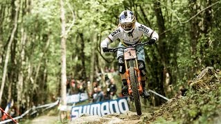 Rachel Athertons Dominating Winning Run  UCI Mountain Bike World Cup 2017 [upl. by Hcra]