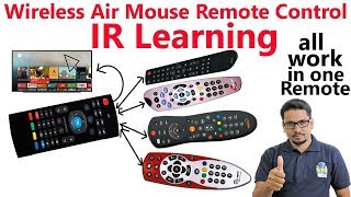 Hindi  Wireless Air Mouse Remote Control with Keyboard ir learning [upl. by Sink]