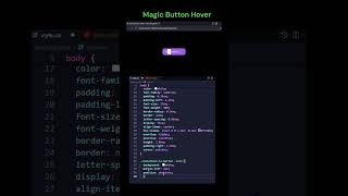 Magic Button Hover  HTML CSS  coding learnhtml5andcss3 coding learning html5css3 [upl. by Auqinet]