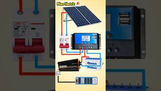 Solar Panels Connection with Solar Charge Controller and Inverter solarsystem ytshorts shorts [upl. by Gney948]