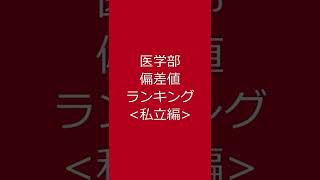 医学部偏差値ランキング 私立編 Shorts [upl. by Sukcirdor]