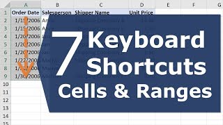 7 Keyboard Shortcuts For Quickly Selecting Cells And Ranges In Excel [upl. by Kirby132]