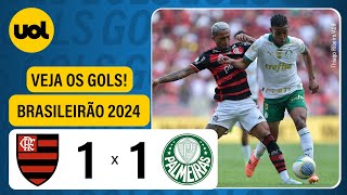 FLAMENGO 1 X 1 PALMEIRAS  BRASILEIRÃƒO 2024 VEJA OS GOLS DE ARRASCAETA E LUIGHI [upl. by Seibold]