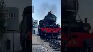 CP Historic steam train leaving Pinhao on the dourovalley line portugal [upl. by Vinita]