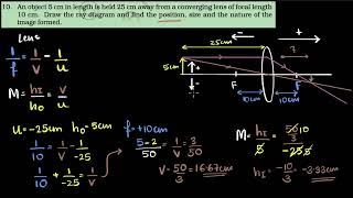 Lens formula magnification formula sign convention  Class 10 Light  Physics  Khan Academy [upl. by Daffodil]