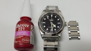 How To Remove LINK TUDOR all Types of Screwd Bracelet Use Loctite 221 or 222 [upl. by Tnairb]