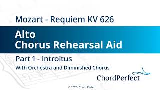 Mozarts Requiem Part 1  Introitus  Alto Chorus Rehearsal Aid [upl. by Maurice]