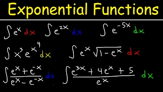 Integrating Exponential Functions By Substitution  Antiderivatives  Calculus [upl. by Eirret987]