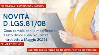 Sicurezza sul lavoro  Parte 4  DLgs 81  2008 [upl. by Sena648]