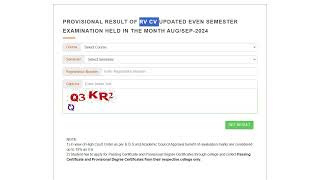 PROVISIONAL RESULT OF RV CV UPDATED [upl. by Asselem]