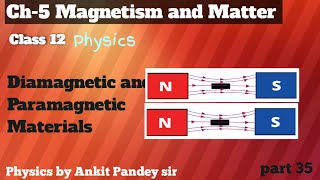 Properties of Diamagnetic and Paramagnetic materialsCh5 Magnetism and Matterclass 12 [upl. by Prosperus698]