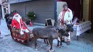 Le Pere Noel avec ses rennes a Barcelonnette [upl. by Norehc322]